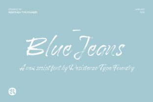 Blue Jeans: The Casual Brush Script That Elevates Your Work