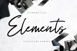 Elements: A Modern Script Font for Dynamic Creative Workflows